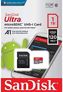 Ultra 1TB microSDXC Работи за Videocon Thunder+ One V50DA Plus Проверени SanFlash и Пясък (A1/C10/U1/8k/120MBs)