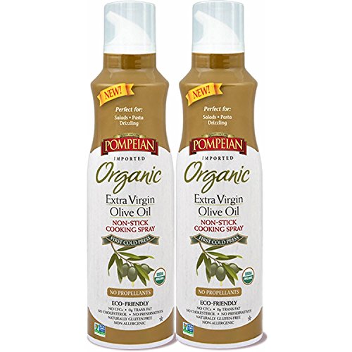 Pompeian Organic Extra Virgin Olive Oil Non-Stick-Cooking Spray - Без Пропеллентов, Екологично Чист, 2 опаковки