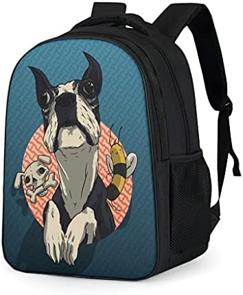 Shire Terry Animal Graphics Hot Dog Style Fashion Knapsack Laptop Bookbag Young School Hip Hop