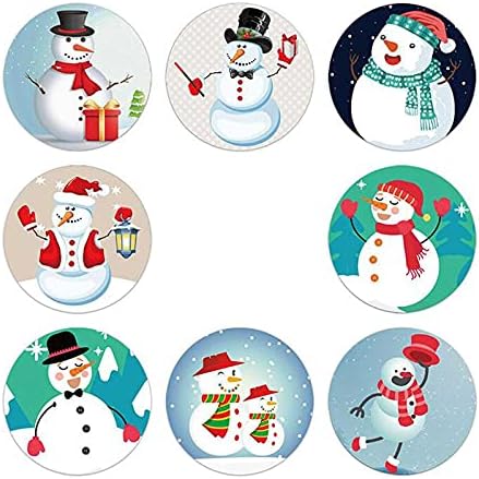 Yuxahiug Коледни Стикери, Снежен човек, Коледни Стикери Празнични Стикери Коледно Дърво Етикет на Етикет
