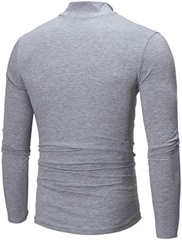 Мъжки Ежедневни Термална Поло С Дълъг Ръкав Лека Риза Slim Fit Мода Голям и Висок Бельо Долна Риза