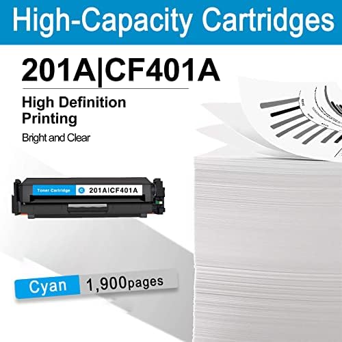 1 Опаковка Циан 201A | CF401A Замяна на тонер-касета за HP Color Pro M252dw M252n MFP M277n M277dw M277c6