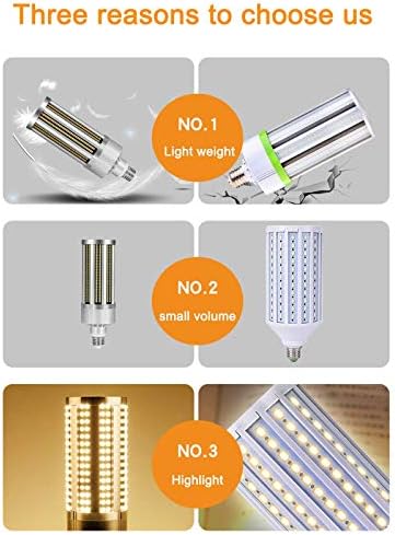 ACXLONG Corn Light Bulbs LED 60W Super Bright Ceiling Светлини E27&E39 Base Screw Bulb, еквивалент на 7200LM-600 Watt за Търговски Таван Тела,Гараж магазин,склад