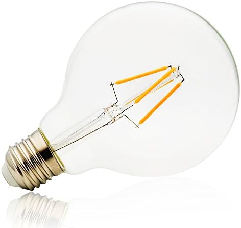 Mengjay 10 Бр Реколта крушка на Едисон G95 4 Watt Led Лампа с нажежаема Жичка, по-Голямата Глобусная Лампа, на Основата на E26, Топъл Бял 2200K, еквивалент на 30Watts, AC 110V