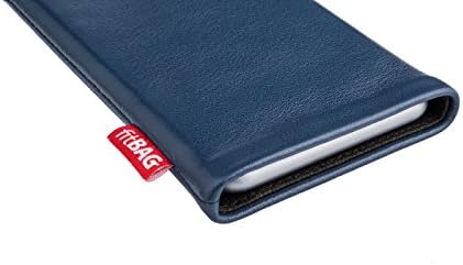fitBAG Beat Blue Custom Tailored Sleeve for Samsung Galaxy M32 | Произведено в Германия | Fine Nappa Leather Pouch Case Cover with Microfibre Подплата for Display Cleaning