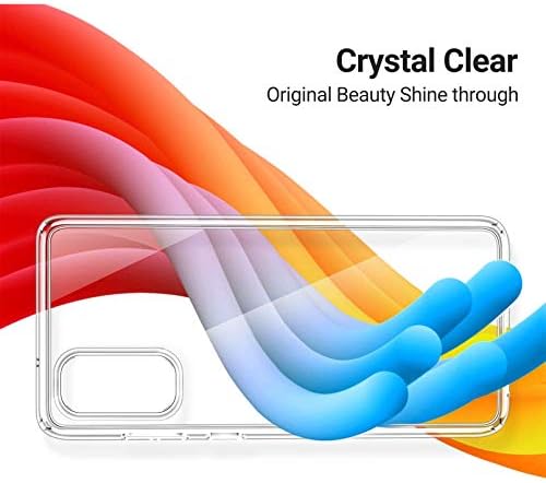 HHUAN Калъф за телефон Vivo X70t (6.56) с [1 X Закалено стъкло Протектор на екрана], Прозрачен Мек силикон