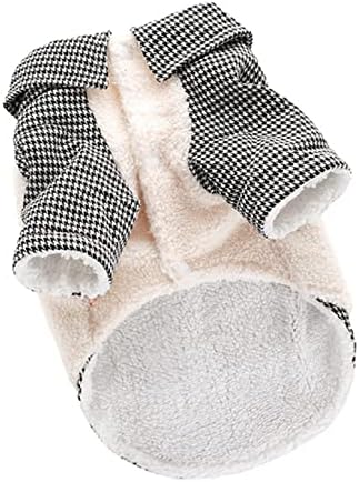 Мек руно утепленная облекло Стоки за кучета Костюми за Котки Обувки на момчетата Пет Есен-Зима на Свободното време, Плюс дебели бутон на Ревера двуногие Ризи (Цвят :