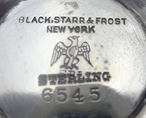 Черен, Starr & Frost Сребро Захар и Сметана, 2 елемента в стил ар Нуво (#0306)