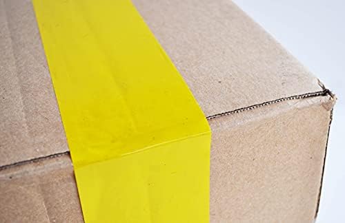 PSBM Жълта Опаковане Лента, 2 инча x 110 Ярда, 360 Опаковки, Цветна Опаковъчна Лента за Зареждане с гориво и Спорта, Преместване, Съхранение, Доставка, Опис Цветен код