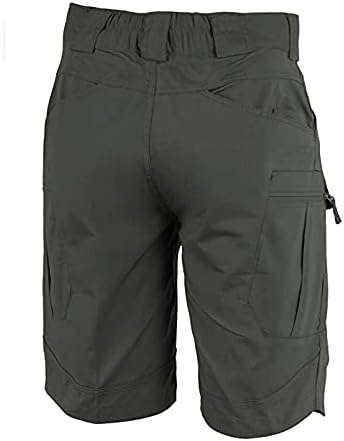 LBJTAKDP Мъжки къси Панталони-Карго Разтеглив, Тактически Панталони с Еластичен Колан Под Коляното Панталони