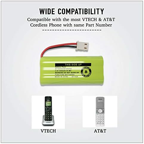 2-Pack Cerepros BT183342 BT283342 Акумулаторна Батерия за Безжичен телефон VTech