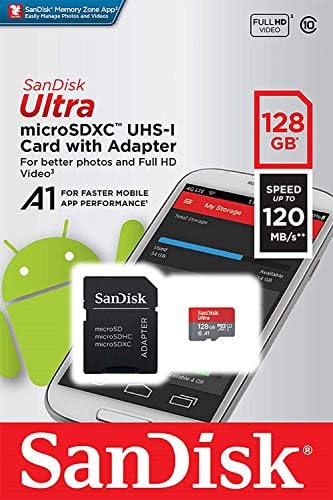 Ultra 128GB microSDXC Работи за HTC Desire 612 Plus Проверени SanFlash и Пясък (A1/C10/U1 / 8k/120MBs)