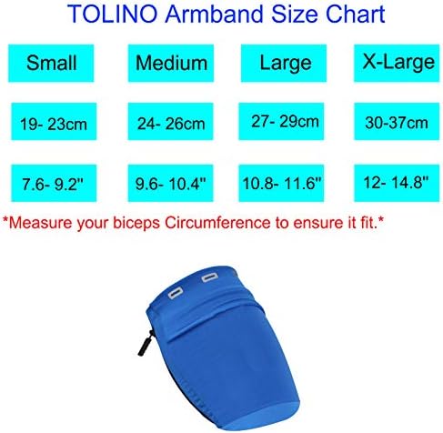Tolino Phone Armband Running Arm Band Case Exercise Workout Walking Arm Pouch Sleeve е Съвместим с iPhone Samsung (S,черен)