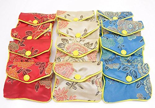 Unbranded 10 pcs Multi-Color Gift Bag Pouch 65mmX80mm Silk Cloth Gift Jewelry Bags Pouches